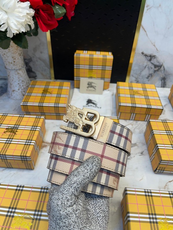 Buy Premium Golden Burberry Belts for men's first copy