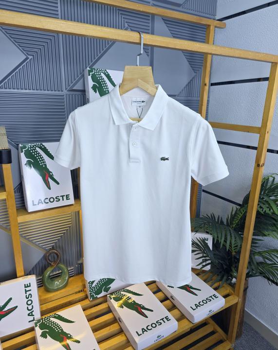 First copy Lacos te polo tshirt white for men’s