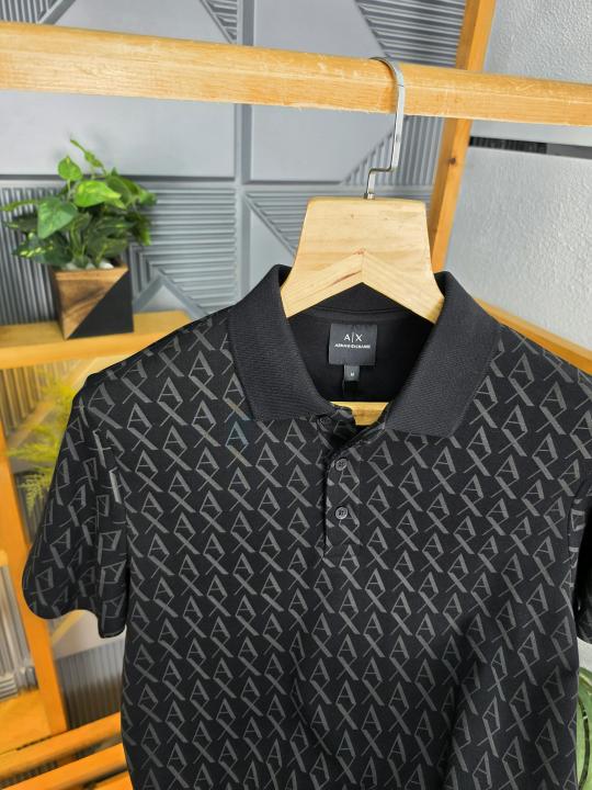 First copy Arm Ex Printed Polo T-shirt K222-BK - Image 2