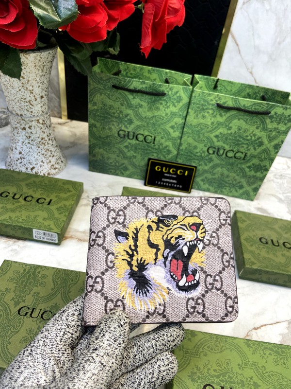 First Copy GC Beige Tiger Wallet For Men's