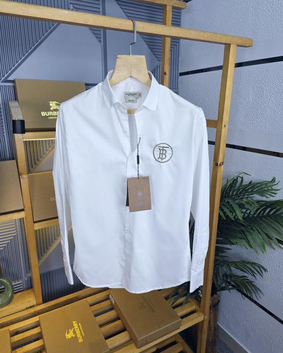 First copy Burberry white shirt side logo M451-W