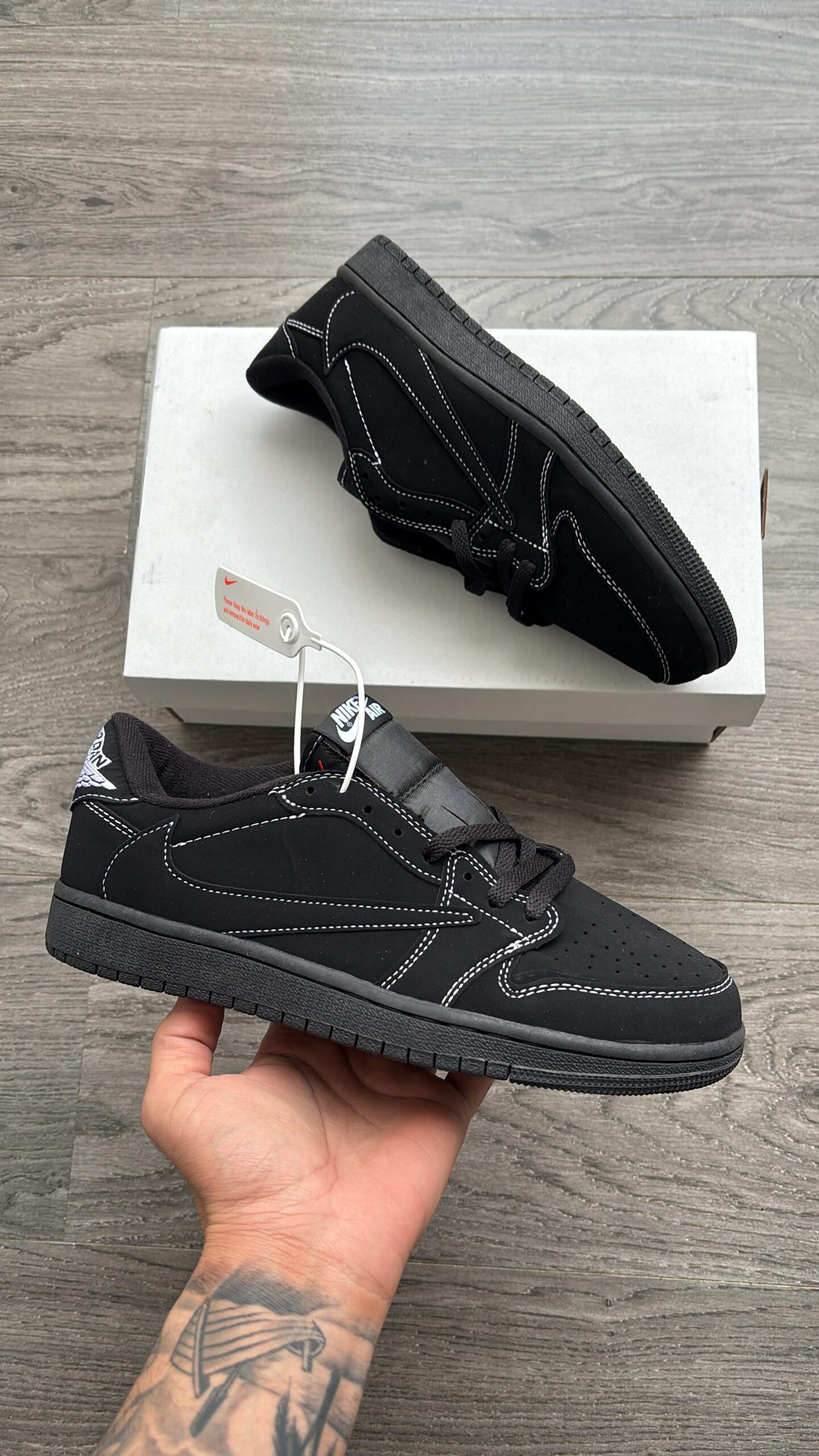 First Copy Jordan 1 Low x Travis Scott Black Phantom
