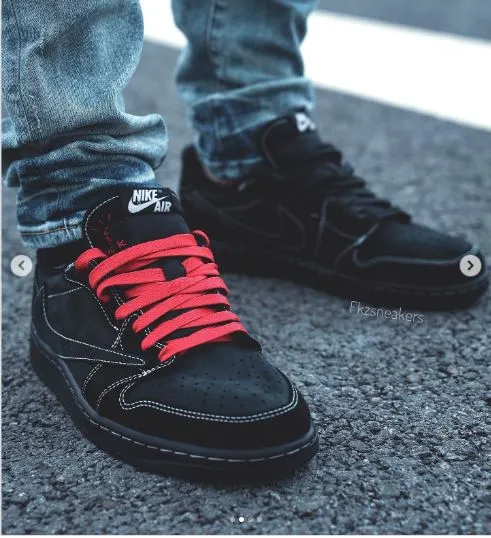 First Copy Jordan 1 Low x Travis Scott Black Phantom