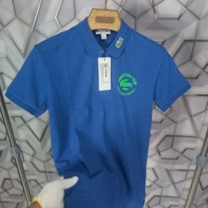 First copy Lacos te Blue Embroidery Logo Premium PoloT-Shirt 1770