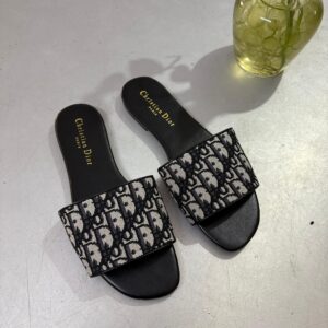 Dior fabric oblique flats