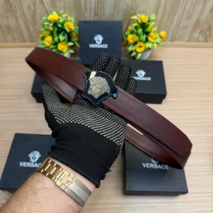 First copy premium self lock belt ver-sace brown