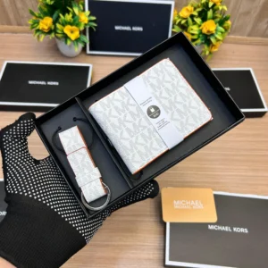 First copy MK White Wallet with Key-Chain V877